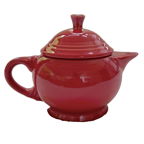 Fiesta Other - Vintage Fiesta 2 Cup Teapot & Lid Rare Scarlet Red Made In USA HLC Intro 2004